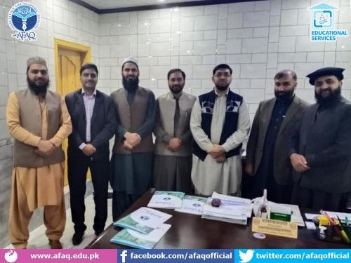 MoU signed between Ata Shaheed School & AFAQ’ Nowshera office