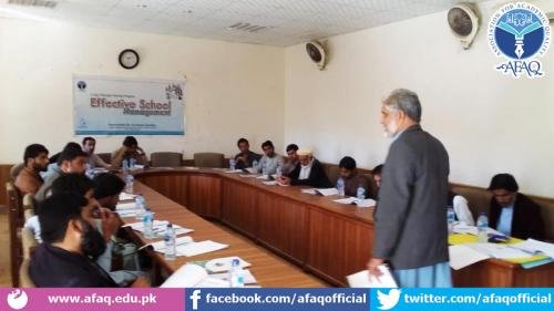 ESM training program was conducted by AFAQ’s Quetta office